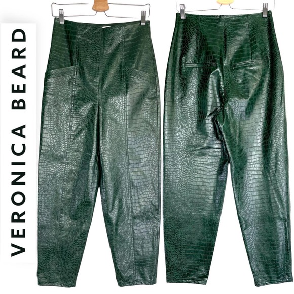 Veronica Beard | Pants & Jumpsuits | Veronica Beard Kita Vegan Leather Pant Size 4 | Poshmark